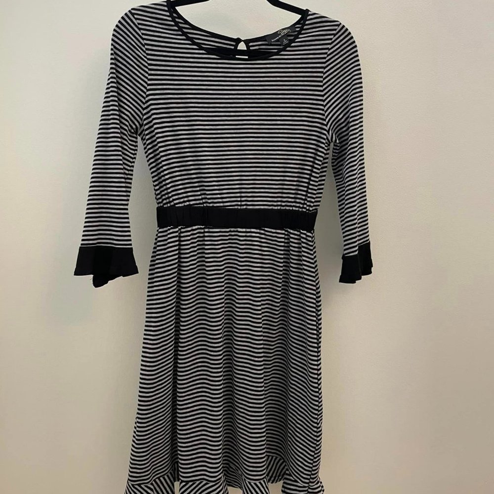 Black and Grey Suzanne Betro Dress